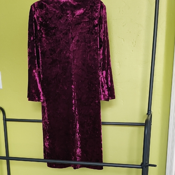 Eliza J Dress In Raspberry Velvet - Picture 3 of 8